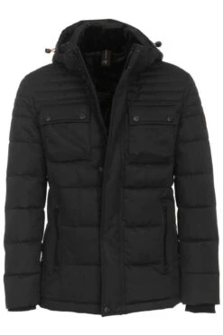 Casa Moda Herren Parka Schwarz