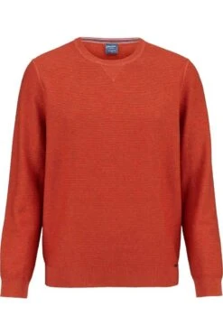 OLYMP Casual Modern Fit Herren Pullover Rundhals Orange