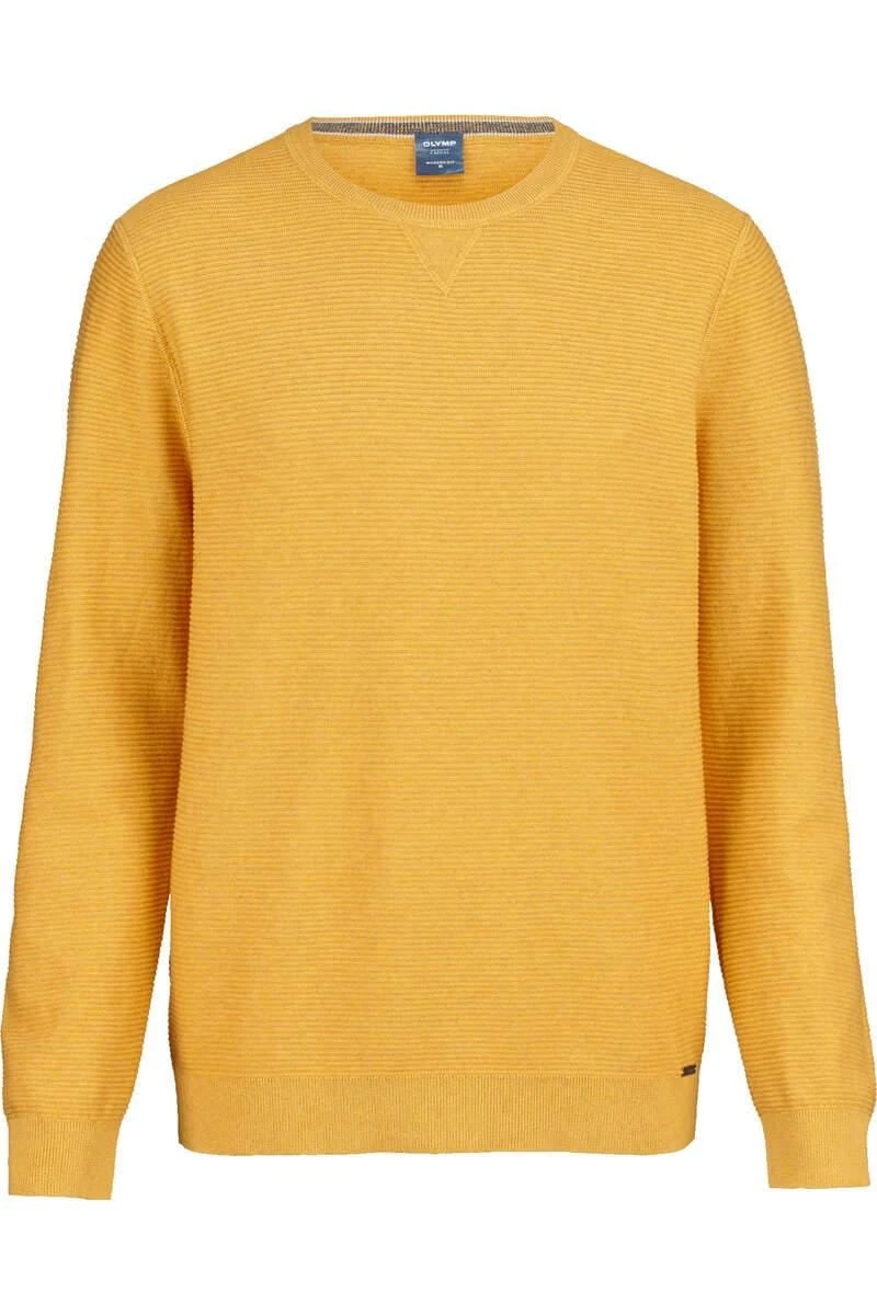 OLYMP Casual Modern Fit Herren Pullover Rundhals Mais 3 OLYMP Casual Modern Fit Herren Pullover Rundhals Mais