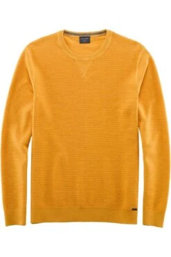 OLYMP Casual Modern Fit Herren Pullover Rundhals Ocker