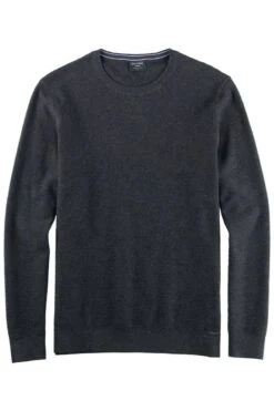 OLYMP Casual Modern Fit Herren Pullover Rundhals Anthrazit