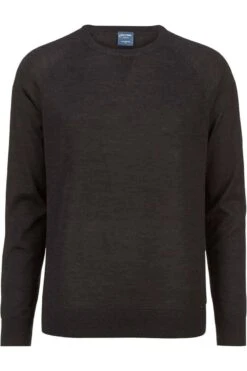 OLYMP Casual Modern Fit Herren Pullover Rundhals Graphit