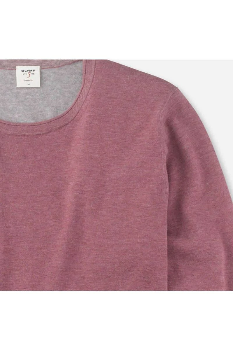 OLYMP Level Five Casual Body Fit Herren Pullover Rundhals Rosenholz 4 OLYMP Level Five Casual Body Fit Herren Pullover Rundhals Rosenholz – Bild 2