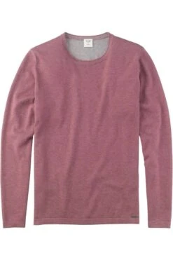 OLYMP Level Five Casual Body Fit Herren Pullover Rundhals Rosenholz