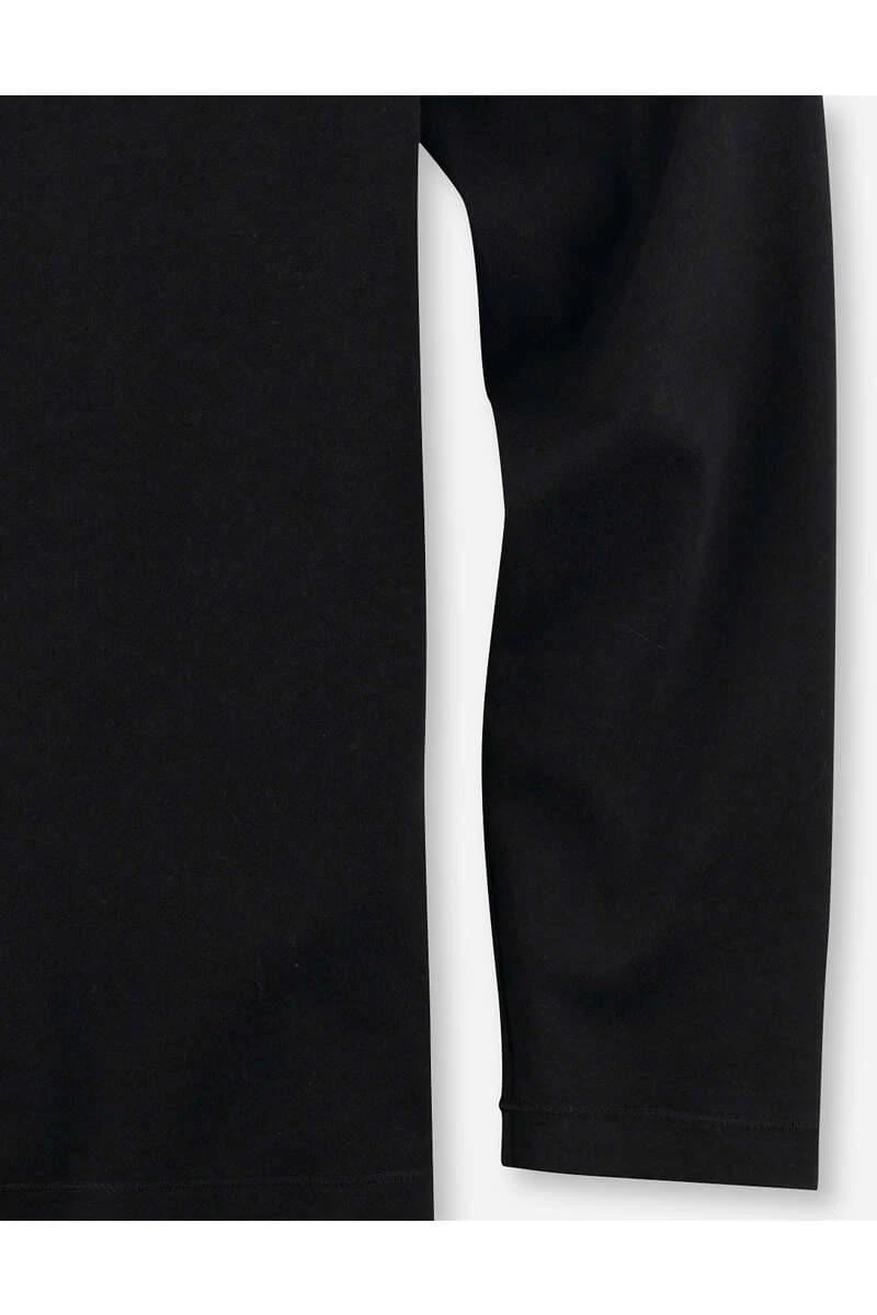 OLYMP Casual Modern Fit Longsleeve Poloshirt Schwarz, Einfarbig 5 OLYMP Casual Modern Fit Longsleeve Poloshirt Schwarz, Einfarbig – Bild 3
