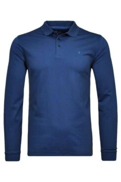 RAGMAN Soft Knit Regular Fit Poloshirt Dunkelblau, Einfarbig