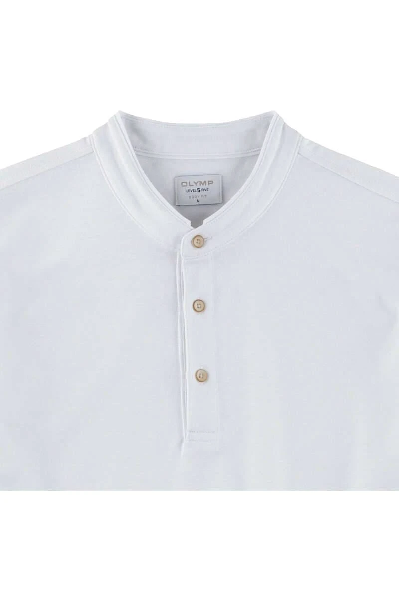 OLYMP Level Five Casual Body Fit Poloshirt Weiss, Einfarbig 4 OLYMP Level Five Casual Body Fit Poloshirt Weiss, Einfarbig – Bild 2