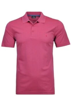 RAGMAN Soft Knit Regular Fit Poloshirt Magenta, Querstreifen