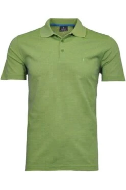 RAGMAN Soft Knit Regular Fit Poloshirt Grün, Querstreifen