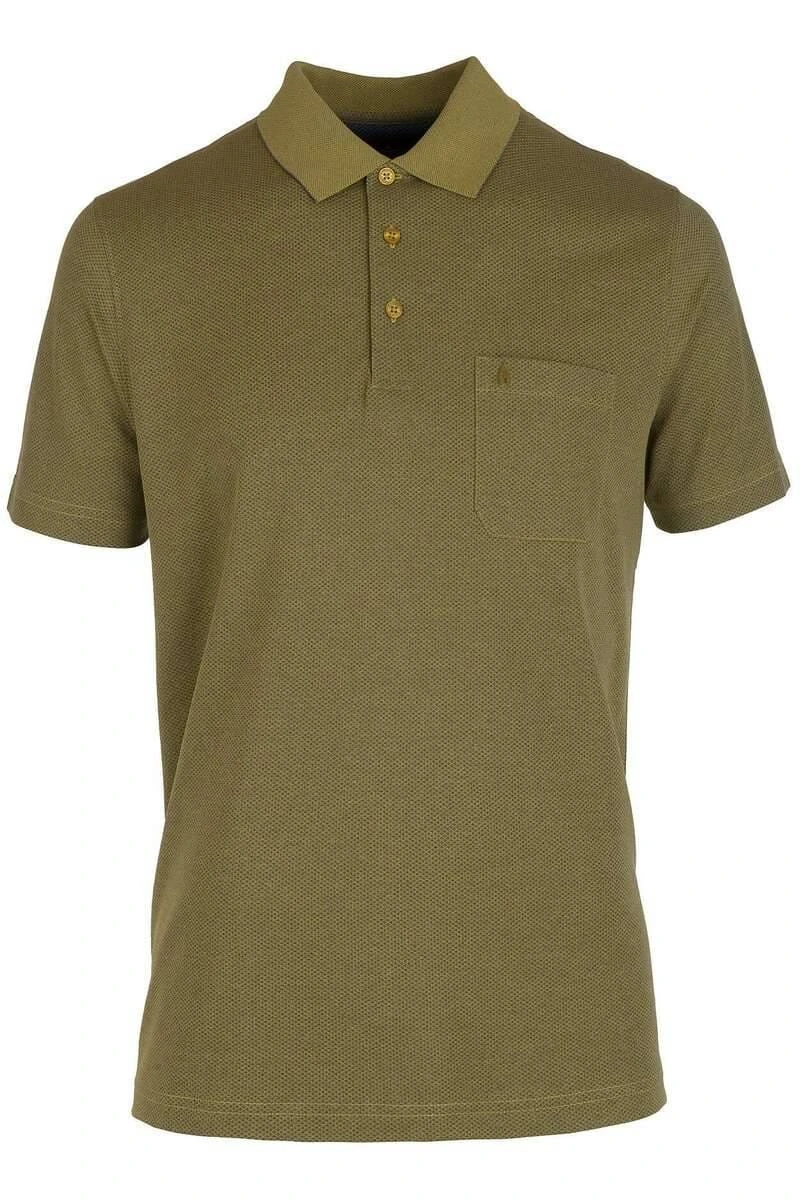 RAGMAN Soft Knit Regular Fit Poloshirt Ocker, Einfarbig 3 RAGMAN Soft Knit Regular Fit Poloshirt Ocker, Einfarbig