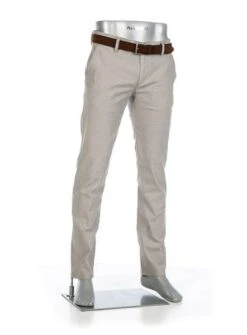 Alberto LOU-J Regular Fit Herren Chino Beige,Strukturiert
