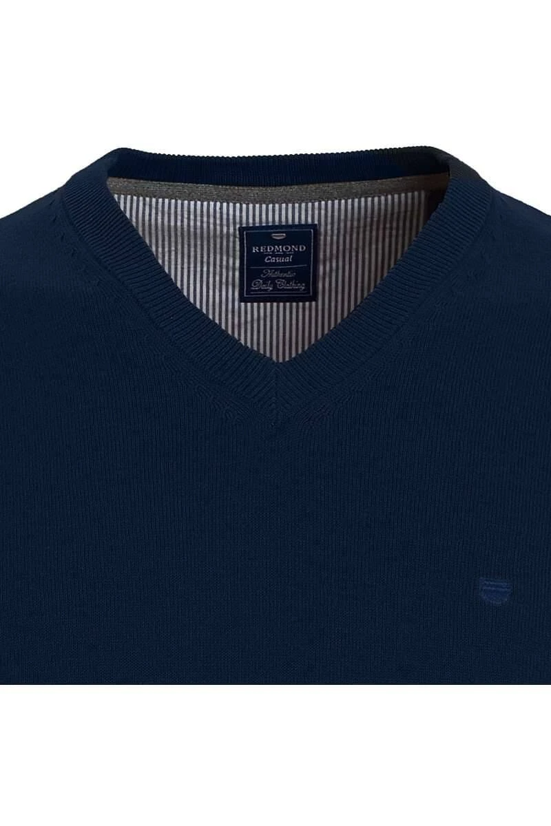 Redmond Herren Pullover V-Ausschnitt Marine 4 Redmond Herren Pullover V-Ausschnitt Marine – Bild 2