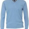 Redmond Casual Regular Fit Herren Pullover V-Ausschnitt Hellblau