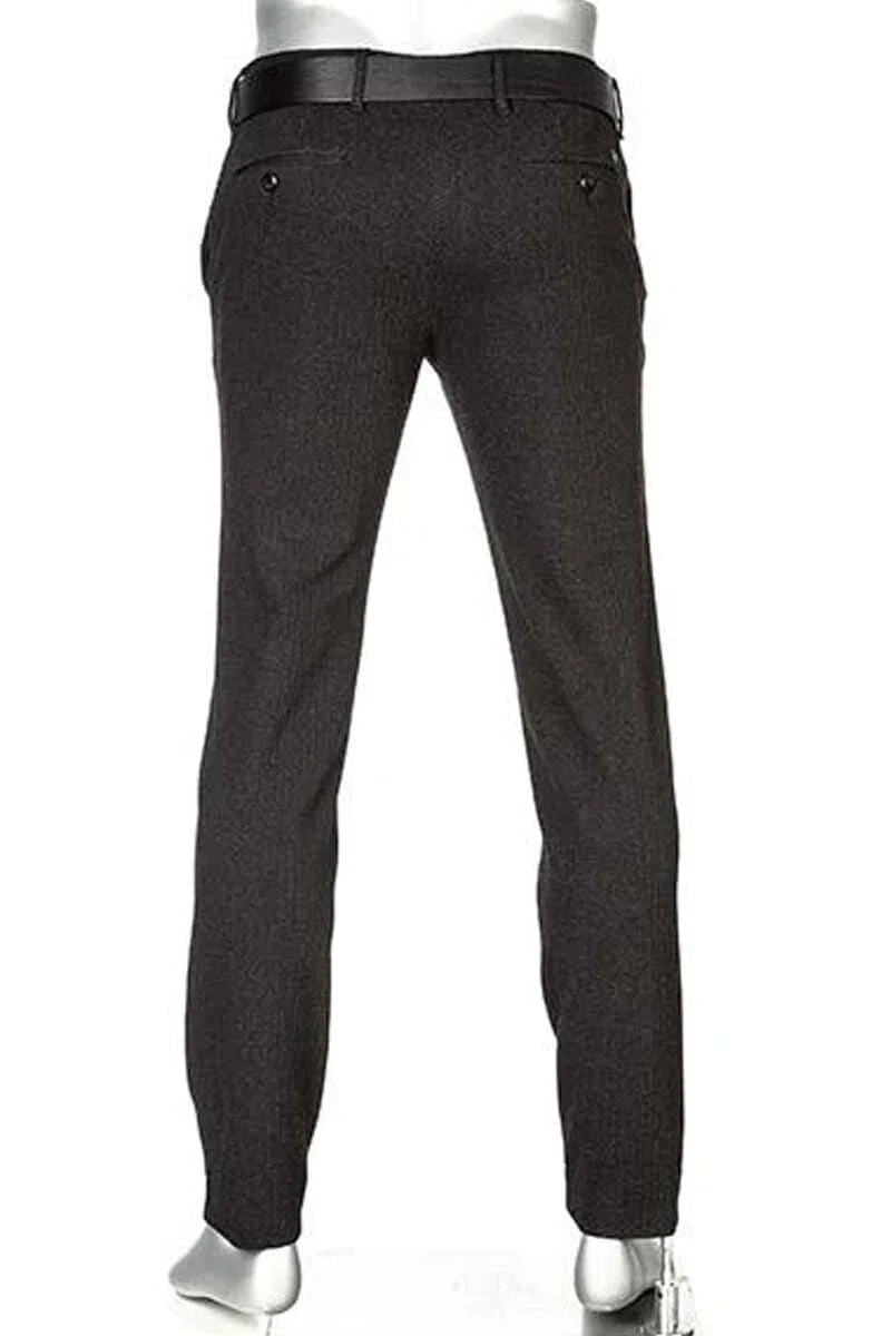 Alberto Rob Slim Fit Herren Stoffhose Anthrazit Meliert,Meliert 4 Alberto Rob Slim Fit Herren Stoffhose Anthrazit Meliert,Meliert – Bild 2