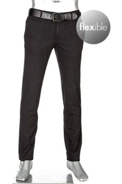 Alberto Rob Slim Fit Herren Stoffhose Anthrazit Meliert,Meliert