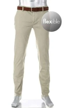 Alberto Rob Slim Fit Herren Chino Hellgrün,Einfarbig