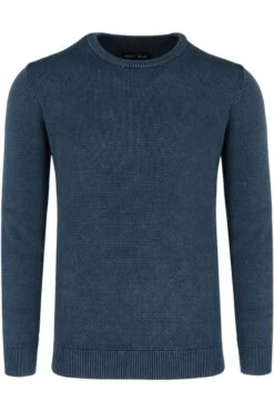 Marvelis Casual Modern Fit Herren Pullover Rundhals Blaugrau
