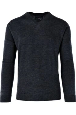 Marvelis Herren Pullover V-Ausschnitt Schwarz