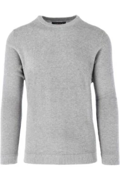 Marvelis Modern Fit Herren StrickpulloverRundhals Grau