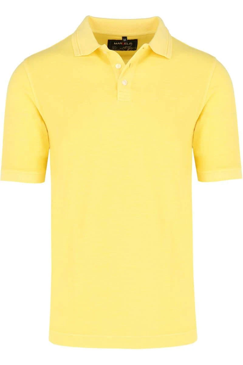 Marvelis Modern Fit Poloshirt Gelb, Strukturiert 3 Marvelis Modern Fit Poloshirt Gelb, Strukturiert
