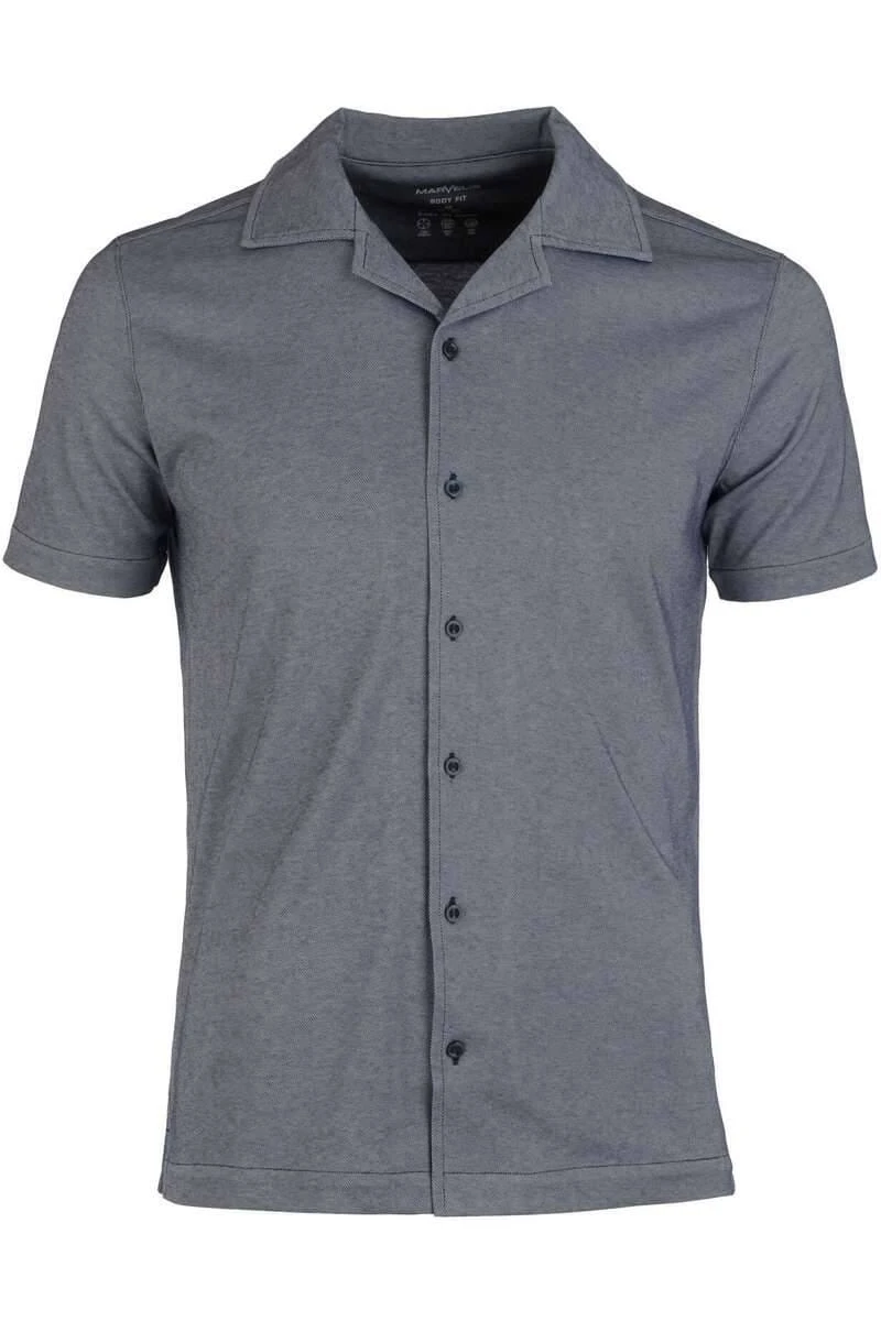 Marvelis Body Fit Poloshirt Nachtblau, Einfarbig 3 Marvelis Body Fit Poloshirt Nachtblau, Einfarbig