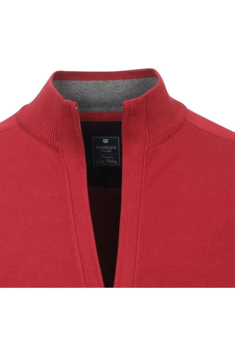 Redmond Casual Regular FitCardiganZip Rot 4 Redmond Casual Regular FitCardiganZip Rot – Bild 2