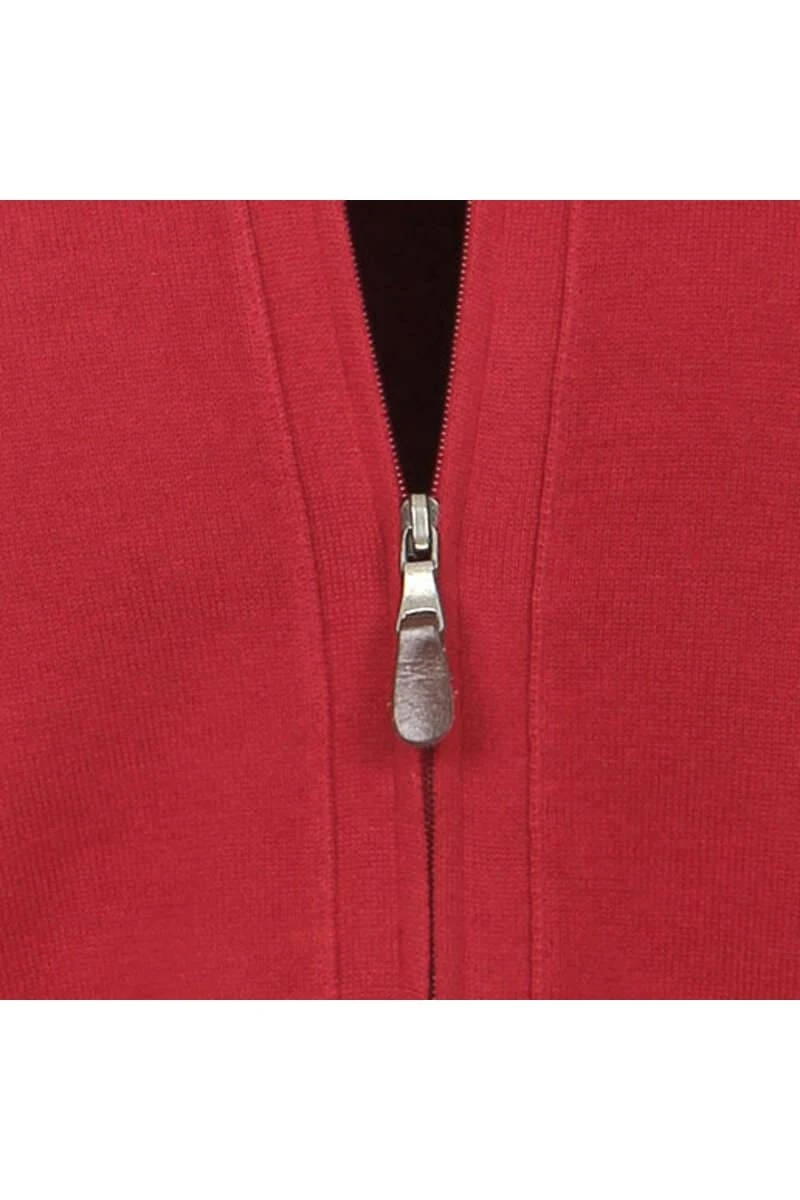 Redmond Casual Regular FitCardiganZip Rot 5 Redmond Casual Regular FitCardiganZip Rot – Bild 3