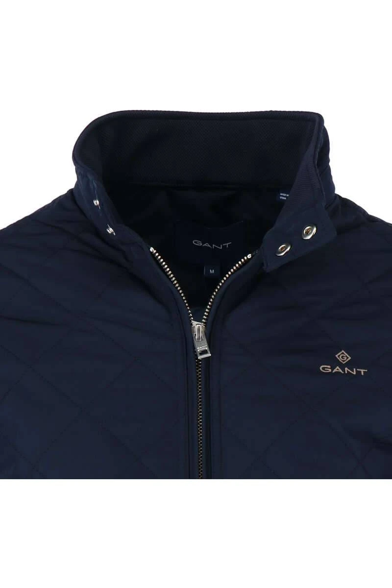 GANT Casual Fit Herren SteppjackeZip Navy 4 GANT Casual Fit Herren SteppjackeZip Navy – Bild 2