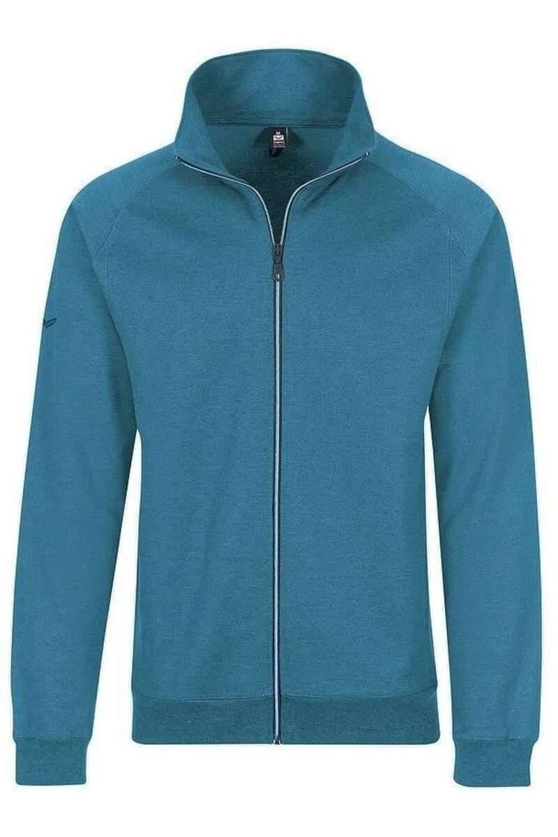 TRIGEMA Comfort Fit RaglanjackeStehkragen Saphir 3 TRIGEMA Comfort Fit RaglanjackeStehkragen Saphir