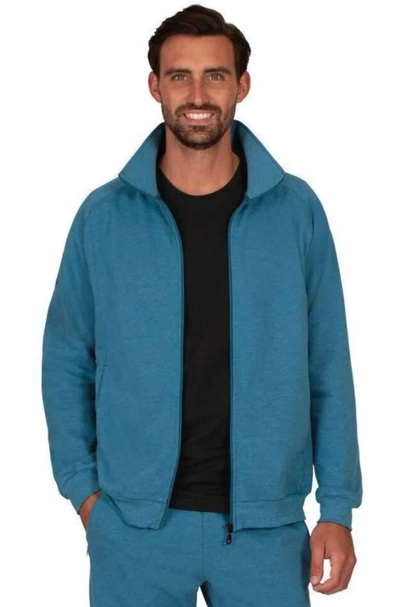 TRIGEMA Comfort Fit RaglanjackeStehkragen Saphir 5 TRIGEMA Comfort Fit RaglanjackeStehkragen Saphir – Bild 3