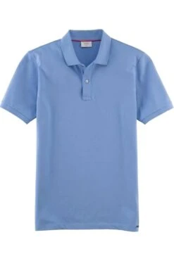 OLYMP Level Five Classic Body Fit Poloshirt Hellblau, Einfarbig