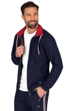TRIGEMA Comfort Fit Raglanjacke Navy -Pullover Geschäft 75113121 046 8 800 1200x1200
