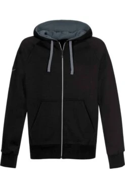 TRIGEMA Jacke Sweatjacke Mit Kapuze Schwarz