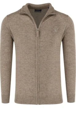 GANT Regular FitCardiganZip Beige