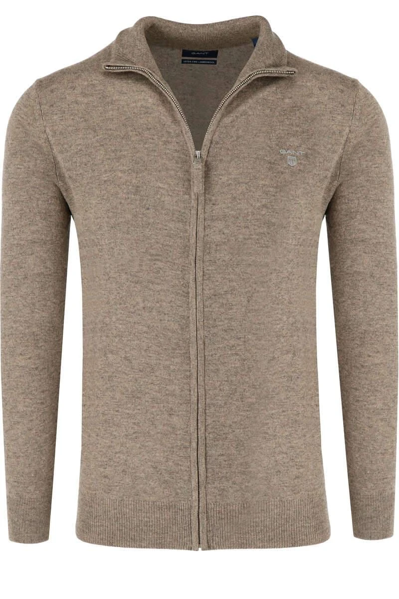 GANT Regular FitCardiganZip Beige 3 GANT Regular FitCardiganZip Beige
