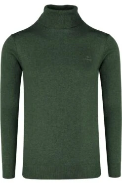 GANT Regular Fit Herren Pullover Rundhals Dunkelgrün