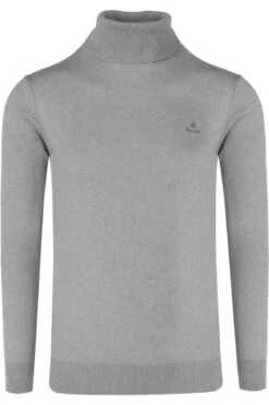 GANT Regular Fit Herren Pullover Rundhals Hellgrau
