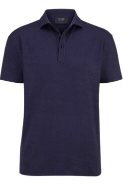 OLYMP SIGNATURE Tailored Fit Poloshirt Nachtblau, Meliert