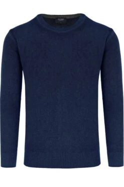 OLYMP SIGNATURE Soft Business Modern Fit Herren Pullover Rundhals Nachtblau