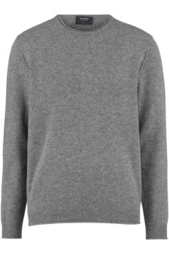 OLYMP SIGNATURE Soft Business Tailored Fit Herren Pullover V-Ausschnitt Mittelgrau