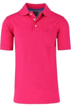 Redmond Casual Regular Fit Poloshirt Dunkelrosa, Einfarbig