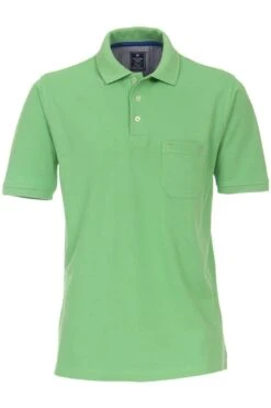 Redmond Casual Regular Fit Poloshirt Grün, Einfarbig