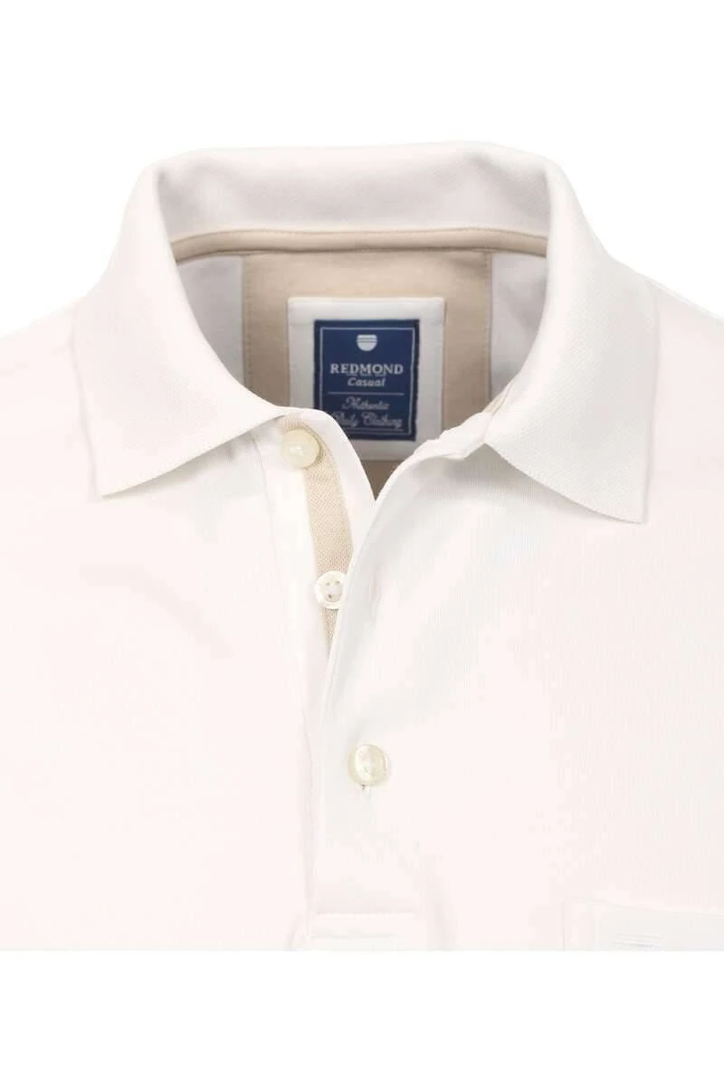 Redmond Casual Poloshirt Weiss, Einfarbig 4 Redmond Casual Poloshirt Weiss, Einfarbig – Bild 2
