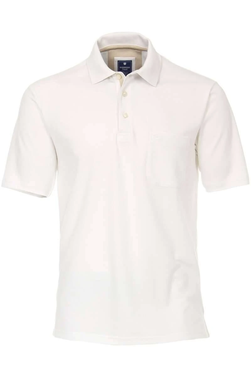 Redmond Casual Poloshirt Weiss, Einfarbig 3 Redmond Casual Poloshirt Weiss, Einfarbig