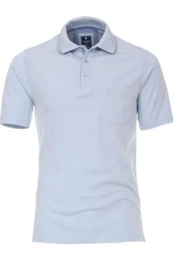 Redmond Casual Poloshirt Hellblau, Einfarbig