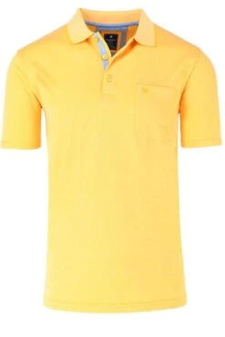 Redmond Casual Regular Fit Poloshirt Gelb, Einfarbig