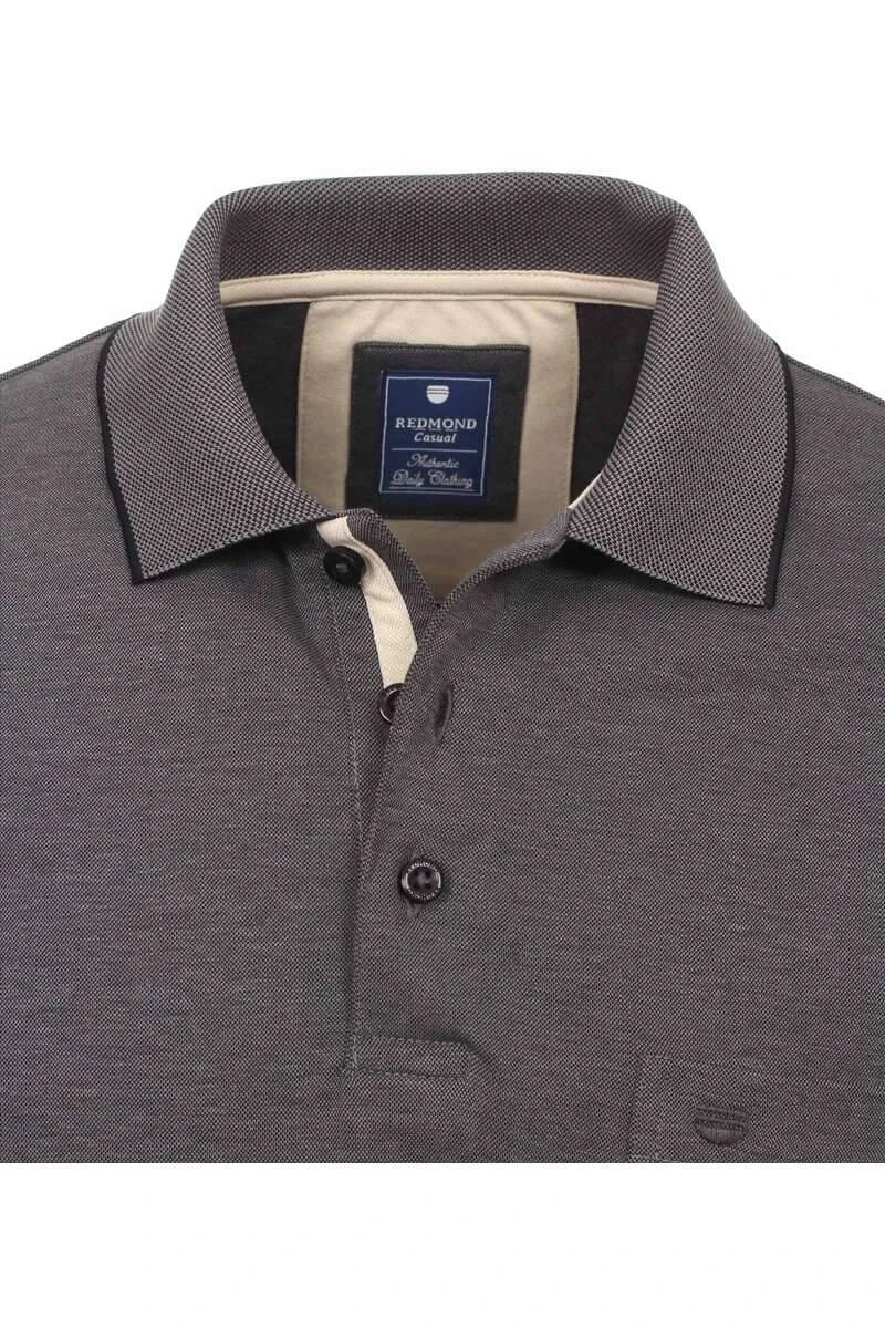Redmond Casual Poloshirt Anthrazit, Einfarbig 4 Redmond Casual Poloshirt Anthrazit, Einfarbig – Bild 2