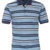 Casa Moda Casual Poloshirt Blau, Gemustert