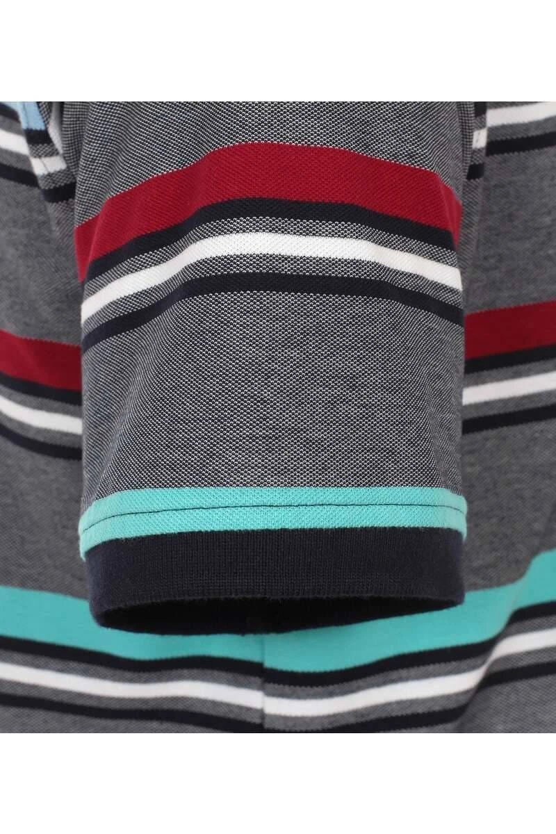 Casa Moda Casual Fit Poloshirt Blau/grau, Gestreift 4 Casa Moda Casual Fit Poloshirt Blau/grau, Gestreift – Bild 2