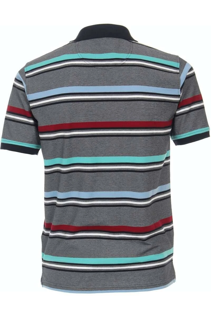 Casa Moda Casual Fit Poloshirt Blau/grau, Gestreift 6 Casa Moda Casual Fit Poloshirt Blau/grau, Gestreift – Bild 4